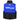Back of a blue life vest with a black lower half, featuring the 'PATHFINDER ANGLER DRIVEN' logo in white.
