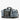 Light blue camo duffel bag with multiple handles and a front pocket with the pathfinder logo on it. 