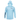 Front of a light blue hooded long sleeve with the pathfinder logo in navy blue on the left chest and right sleeve. 