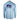Light blue performance hooded long sleeve from the back, with a blue and orange illustration on the shoulder blades.