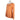 Side of an orange performance long sleeve with a navy pathfinder logo on the left chest. 