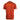 Back of a red t-shirt with a light orange fish graphic across the shoulder blades.