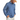 Man wearing a blue ribbed hooded quarter zip with a light grey pathfinder logo embroidered on the sleeve.