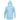 Front of a light blue hooded long sleeve with brown pathfinder logos on the left chest and right sleeve. 
