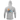 Back of a light grey hooded long sleeve with a graphic of three fish swimming under a sun, with a pelican in the mid-ground. 
