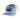 Light gray and white baseball cap with a blue and white patch containing a graphic of a fish and the text 'PATHFINDER ANGLER DRIVEN'